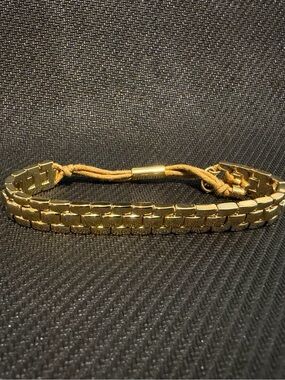 Michael Kors Gold-Tone Link Bracelet with Adjustable Cord